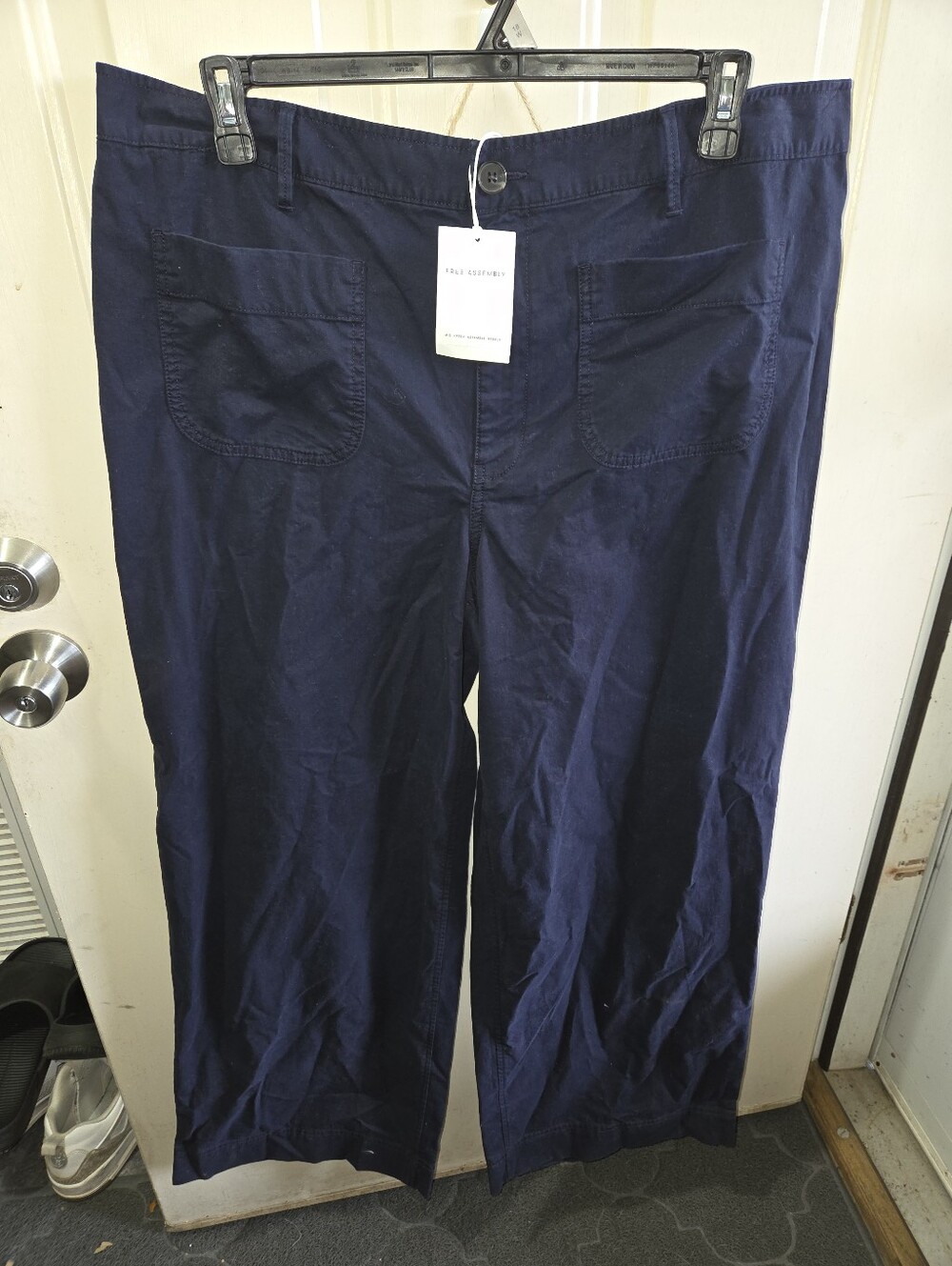Free Assembly Womens Navy Casual Cotton Pants Size 20